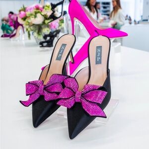 *ISO* SJP Paley shoe - black with pink bow size 9.5